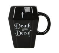 Something Different - Taza Diseño Ataúd Death Before Decaf (Talla Única) (Negro)