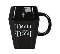 Something Different - Taza Diseño Ataúd Death Before Decaf (Talla Única) (Negro)