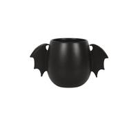 something different - Taza redondeada de ala de murciélago - 500 ml con mango de ala de murciélago redondeada taza de café taza de té, Negro, Taille unique