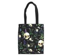Something Different Wholesale Bolsa de polialgodón con estampado de veneno y vides, diseño botánico gótico, duradera y espaciosa, ecológica y reutilizable, regalo perfecto para entusiastas del estilo
