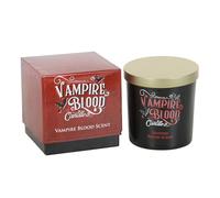 Something Different Wholesale Decoración victoriana de vampiro: vela gótica de sangre en tarro de cristal negro, ambiente místico para noche de cine de terror, adorno esencial inspirado en el gótico