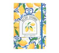 Something Different Wholesale Diario de recetas con estampado de limón italiano A5 | Libro de recetas de cocina