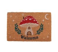 Something Different Wholesale Encantador felpudo de casa de hongos: decoración de entrada caprichosa, duradero y vibrante, parte trasera antideslizante para mayor seguridad, fácil mantenimiento para