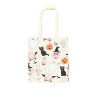 Something Different Wholesale Groovy - Bolsa de polialgodón con estampado de fantasma, diseño inspirado en Halloween, duradera y ligera, versátil para ir de compras y excursiones, estilo espeluznante