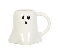 Something Different Wholesale Hey Boo - Taza de cerámica con forma de fantasma, taza de Halloween espeluznante para infusión de brujas, tazas de fantasma, tazas de Halloween