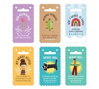 Something Different Wholesale Juego de 6 muñecas de bolsillo para preocupaciones de positividad | Muñecas de comercio justo hechas a mano