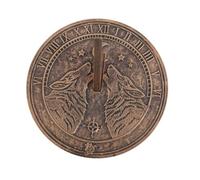 Something Different Wholesale Reloj solar de terracota Howling Wolves, perfecto para los entusiastas del jardín