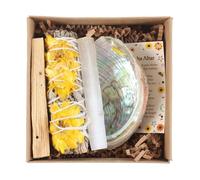 Something Different Wholesale Summer Solstice Litha - Kit de hechizos de Girasol, Salvia, Palo de Palo, Varita de selenita, Concha de abulón para rituales estacionales y conexión Espiritual