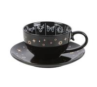 Something Different Wholesale Taza de té hecha a mano con signos del zodiaco y símbolos del zodiaco - Taza de té de cerámica para adivinación y orientación espiritual