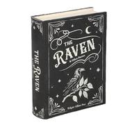 Something Different Wholesale The Raven - Caja de almacenamiento con forma de libro, caja de almacenamiento decorativa gótica inspirada en Edgar Allan Poe con compartimento oculto para recuerdos