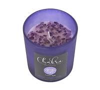 Something Different Wholesale Vela de lavanda curativa de cristal - chakra del tercer ojo, púrpura esmerilado, astillas de amatista