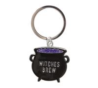 Something Different Wholesale Witchy Accessories: Llavero de Halloween del Reino Unido con llavero en forma de caldero, llavero temático mágico, regalo perfecto de brujas, Negro, S