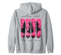 Something Wicked Witches Flying Halloween Spooky Vintage Sudadera con Capucha