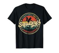 Sometimes I Get Distracted Squirrel, divertido diseño de estilo retro Camiseta