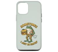 Sometimes I Just Be Fartin Frog Comiendo Hamburguesa Y Soda Divertido Carcasa para iPhone 12/12 Pro