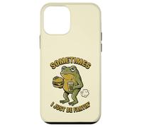 Sometimes I Just Be Fartin Frog Comiendo Hamburguesa Y Soda Divertido Carcasa para iPhone 12 Mini
