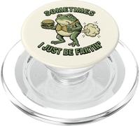 Sometimes I Just Be Fartin Frog Comiendo Hamburguesa Y Soda Divertido PopSockets PopGrip para MagSafe