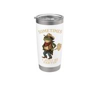Sometimes I Just Be Fartin' Frog Cowboy Fart Gráfico Novedad Vaso térmico de acero inoxidable de doble pared