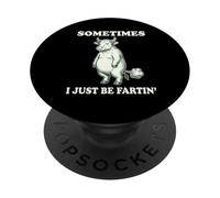 Sometimes I Just Be Fartin 'Retro Divertido Pedos Vaca Toro PopSockets PopGrip Adhesivo