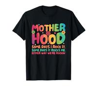Sometimes I Rock it Motherhood Retro Mom Mother's Day Camiseta