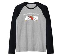 Sometimes I Steal My Cat Yarn Knitting Camiseta Manga Raglan