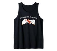 Sometimes I Steal My Cat Yarn Knitting Camiseta sin Mangas