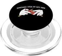 Sometimes I Steal My Cat Yarn Knitting PopSockets PopGrip para MagSafe