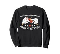 Sometimes I Steal My Cat Yarn Knitting Sudadera