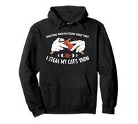 Sometimes I Steal My Cat Yarn Knitting Sudadera con Capucha