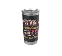 Sometimes My Mouth Spews Southern Belle, amante de la música country Vaso térmico de acero inoxidable de doble pared