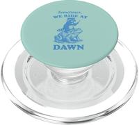 Sometimes We Ride at Dawn Raccoon Frog Divertido Humor Vintage PopSockets PopGrip para MagSafe