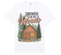 Somewhere in The Woods Cabin Life Camping Nature Lover Comfort Colors Adult Heavyweight T-Shirt