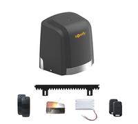 Somfy 1246284 - Motorización para puerta deslizante Slidymoove 300 | Con 2 mandos a distancia Keypop, 4 metros de estante, 1 batería de emergencia, 1 luz intermitente, fotocélulas | Fabricado en