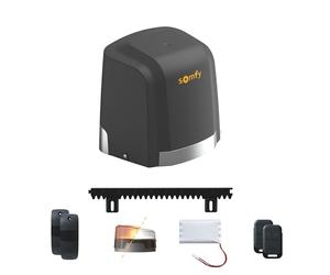 Somfy 1246284 - Motorización para puerta deslizante Slidymoove 300 | Con 2 mandos a distancia Keypop, 4 metros de estante, 1 batería de emergencia, 1 luz intermitente, fotocélulas | Fabricado en