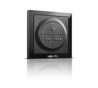 Somfy 1871131 - Controlador de radio de pared io | Para controlar el motor y/o la iluminación de un garaje o portón, negro