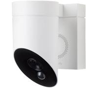 Somfy 1875325 - Cámara de vigilancia Exterior WiFi Blanca con detección Inteligente, 1080p Full HD, Sirena de 110 dB, conexión a la lámpara existente