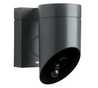 somfy 1875326 - Cámara al Aire Libre 2 Gris, cámaras con detección de Movimiento Inteligente, Sirena integrada de 110 DB, conexión Posible en una luminaria existente, imágenes Full HD 1080p
