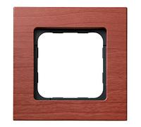 Somfy 9015026 - Marco para mando de pared color cerezo, Compatible con Smoove io -RTS, Acabado con tramado en madera color cerezo, Fácil de instalar
