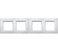 Somfy 9015238 - Marco doble para mando de pared, Smoove io-RTS, Acabado en blanco lacado, Fácil de instalar (Paquete de 2)