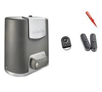 Somfy Elixo 500 3S io - Sistema de accionamiento para puertas correderas + 1 mano KeyGo io con remolque ADAMS + armario iluminador. Master Pro BiTech Set EE Pack + comprobador de corriente ADAMS