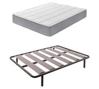 Somier de láminas R66 y colchón Top (Largo: 190 cm, Ancho: 90 cm, Viscoelástica, Colchón a 2 caras)