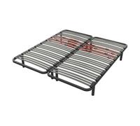 Somier multiláminas con reguladores lumbares, firmeza adaptable, tubo 40x30 mm y laminas de haya natural con o sin patas, en varias medidas