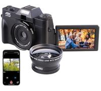 Somikon cámara: Cámara Digital 4K UHD, Pantalla de 3", Zoom Digital 16x (4K, dígito)