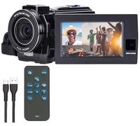 Somikon cámara de Video: Camcorder 4K UHD, Doble Lente, Sensor Sony (videocámara, Mini dv, Hielo)