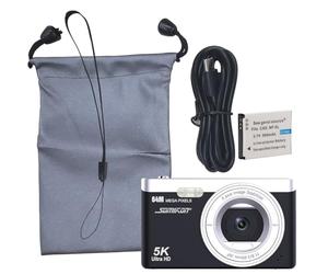 Somikon cámara Digital: Cámara compacta, 64 MP, 5K de resolución de Video (fotográfica, Digital 4k, fotografía)