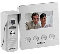 Somikon Interfonos - Timbre de Video: Video-Portero, Pantalla a Color, luz LED (Timbre de vídeo con abrepuertas, con abrepuertas, Audio)