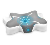 Somirra Almohada Cervicales y Cuello, Almohada Cervical en 2 Alturas, Almohada Viscoelastica con Funda de Almohada Extraíble para Dormir de Lado, Boca Arriba y Boca Abajo, 66x37x9/12cm