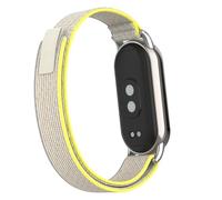 SOMKB Nylon Breathable Strap for Xiaomi Mi Band 8 9 Wristband Sport Bracelet Metal Head Particles Summer Replacement Belt Accessories(Starlight,For Mi Band 9)