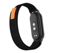 SOMKB Nylon Breathable Strap for Xiaomi Mi Band 8 9 Wristband Sport Bracelet Metal Head Particles Summer Replacement Belt Accessories(Black,For Mi Band 8)