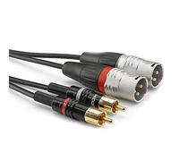 Sommer Cable HBP-M2C2-0600 - Cable adaptador de audio (2 conectores RCA y 2 conectores XLR de 3 pines, 6,00 m)